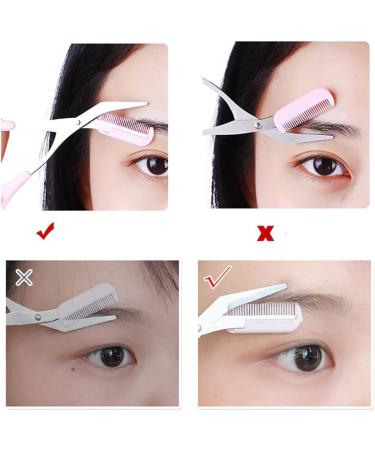 Professional Stainless Steel Eyebrow Grooming Shear Scissors with Plastic CombEyebrow Shaving Scissors Hair Remover Beauty Tool Beauty Accessories for Men and Women - Buy Online on GoSupps.com