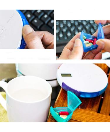 MUUZONING Electronic Pill Box Timer-Reminder with 7 Compartments for Medication Management - Travel Pill Dispenser for Elderly and Kids (Color Options) - Buy Online on GoSupps.com