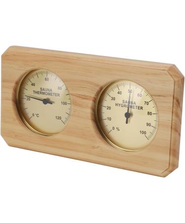 Reliable Wooden Sauna Thermometer & Hygrometer | 2-in-1 Moisture & Temperature Measuring Device for Optimal Sauna Experience - Buy Online on GoSupps.com