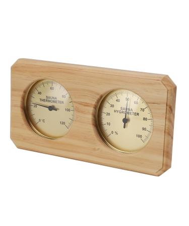 Wooden 2-in-1 Sauna Thermometer & Hygrometer | Accurate Humidity & Temperature Control for Optimal Sauna Experience - Buy Online on GoSupps.com