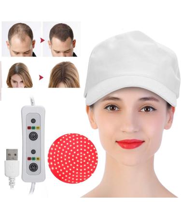 Laser Cap for Hair Regrowth - 108 Lamp Beads Hair Growth Hat for Men and Women - Oil Control Hair Loss Care Instrument - White Hat - Buy Online on GoSupps.com