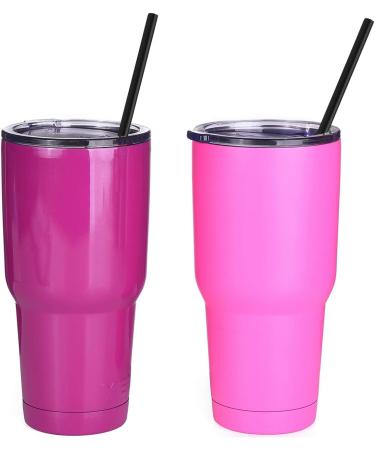 ALINK 12-Pack Reusable Black Straws 10.5 Long Hard Plastic Tumbler Straws with Cleaning Brush - Buy Online on GoSupps.com