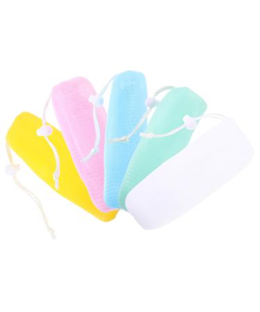 LALADEFIEE 5pcs Net Soap Holder Soap Sock Soap Maker Soap Saver Net Foam Net
