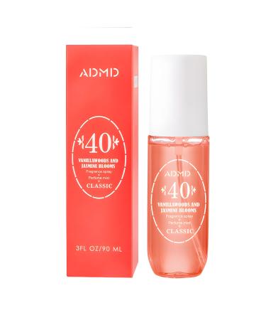 Body Spray for Women Hair & Body Fragrance Mist Long Lasting Perfume Spray Travel Size Womens Fragrance Body Spray Various Scents (40 Red)