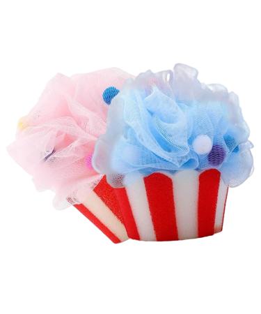 2pcs Cartoon Bath Ball Ice Cream Bath Loofah Bath Sponges Scrubber Balls Bath Loofahs Bath Puff Shower Puff Bathing Sponge Men Bath Ball Cleaning Sponges Ice Cream Bath Ball or