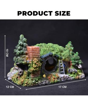 Fazhongfa Hobbit Castle Fish Tank Decoration - Betta Toys & Resin Aquarium Ornaments for Aquascaping - Buy Online on GoSupps.com
