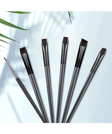 Acavado 6-Piece Angled Eyeliner Brush Set | Ultra Fine Makeup Brushes for Eyeliner, Eyebrows, and Eye Shadow Beauty Cosmetic Tools for Women and Girls - Buy Online on GoSupps.com