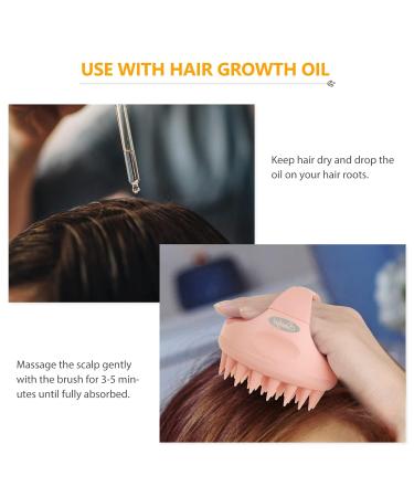 Sndyi Silicone Scalp Massage Brush - Reduces Dandruff & Stimulates Hair Growth | Wet & Dry Hair Scalp Massager in Pink - Buy Online on GoSupps.com