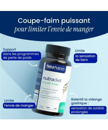 Naturavignon Nutradiet Coupe Faim | Caroube + Nopal | Coupe faim puissant et efficace | Perte de poids rapide et efficace | Minceur perte de poids rapidement | gelule minceur puissante (90) - Buy Online on GoSupps.com