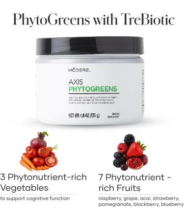 Modere PHYTOGREEN Powder - Daily Greens Wellness Formula Easy to Mix Plant-Based Blend for Everyday Routines Convenient Canister - 135 g - Buy Online on GoSupps.com