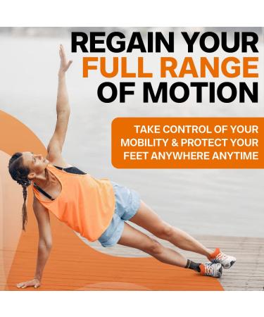 Compression Ankle Brace with Silicone Support - Copper Plantar Fasciitis & Achilles Tendonitis Relief - Unisex Medium Size - Buy Online on GoSupps.com
