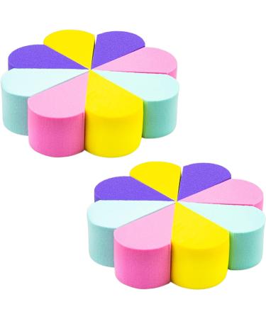 16Pcs Petal Shape Makeup Sponges Set - Reusable Beauty Blenders for Cream & Concealer - Buy Online on GoSupps.com
