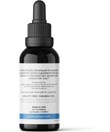 Actsyl-3 Hair Growth Serum with Redensyl for Thicker Fuller Hair - Reduce Shedding and Breakage - Non-Greasy Formula with Biotin Oil - 1.01 Fl Oz - Buy Online on GoSupps.com