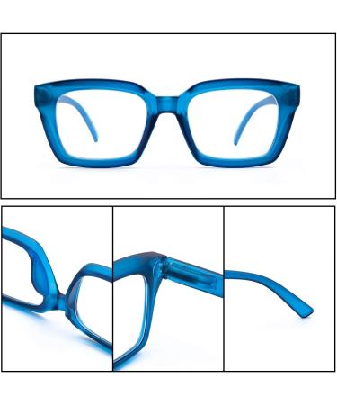 Amorays Oversize Square Reading Glasses - Vintage Anti-Blue Light Lenses for Presbyopia - Unisex +2.50 Strength - Buy Online on GoSupps.com