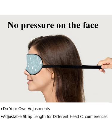 Buy Pine Snowflakes Silk Eye Mask - Winter Christmas Blue Adjustable Sleep Mask for Women | Ideal for Travel & Night Sleep - Buy Online on GoSupps.com