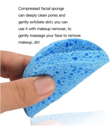 kawehiop 10 Pieces Facial Cleaning Sponges Exfoliating Round Reusable Cosmetic Sponge Professional Skincare Clean Beauty - Buy Online on GoSupps.com