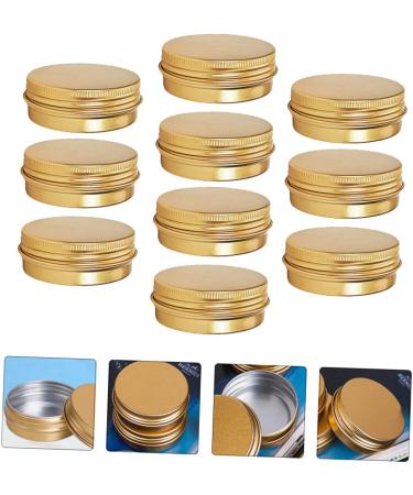 Housoutil 2 Sets 10 Pcs Gold Threaded Aluminum Box Containers Cosmetic Tins Aluminium Boxes Cream 5.2x2cmx2pcs Goldenx2pcs - Buy Online on GoSupps.com