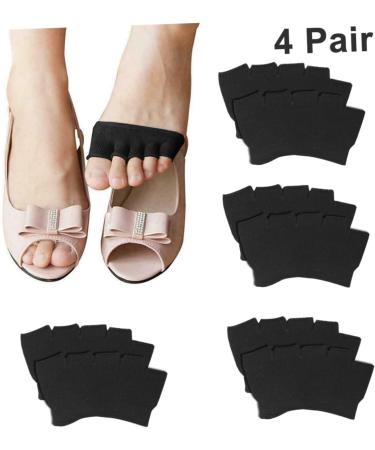 Valiclud 4 Pairs of Forefoot Half Toe Socks for Men & Women - Elegant Sandals & Five Toes Slippery Socks - Buy Online on GoSupps.com