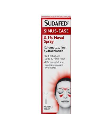 Sudafed Sinus Ease Nasal Spray Helps clear Nasal Passages Gets to work in 2 minutes. Tragets Sinus and Nasal Congestion Sinus Pressure. Lasts up to 10 hours 15 ml