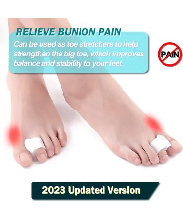 Bunion Pads Toe Separators Corrector for Bunions Pain Relief - 4PCS White | Toe Alignment Spacer Shield for Calluses Corns in Women and Men - Buy Online on GoSupps.com