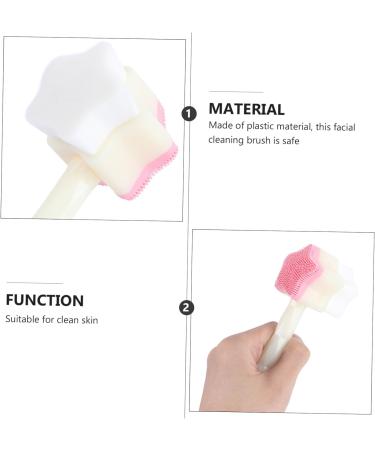 OHPHCALL Travel Facial Cleanser Brush Gentle Facial Cleansing Brush Cleaning Scrubber Silicone Facial Wash Brush Facial for Men Skin Massager Brush Face Wash Brush Scrub Brush Man Handheld 13x5cm - Buy Online on GoSupps.com