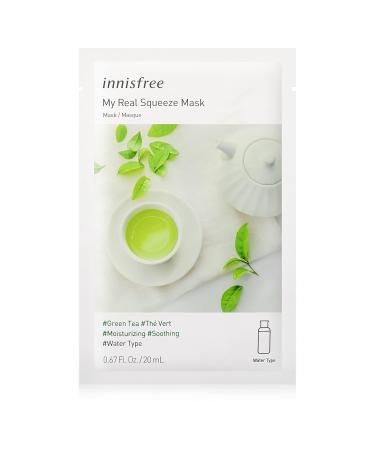 Innisfree My Real Squeeze Face Sheet Mask Green Tea 6-Pack - Hydrating and Soothing Skincare Solution - Buy Online on GoSupps.com