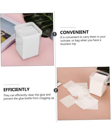 Mikinona Cleaning Pads 2 Boxes Eyelash & Nail Tools Non-Woven Fabric Cloth for Gel & Glue Cleaning Manicure Supplies - Buy Online on GoSupps.com