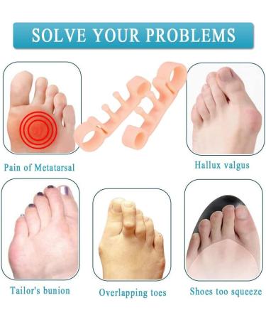 Reusable Multi Toe Alignment Corrector & Bunion Protector | Foot Yoga Stretchers + Heel Sticker Tape - International Shipping - Buy Online on GoSupps.com