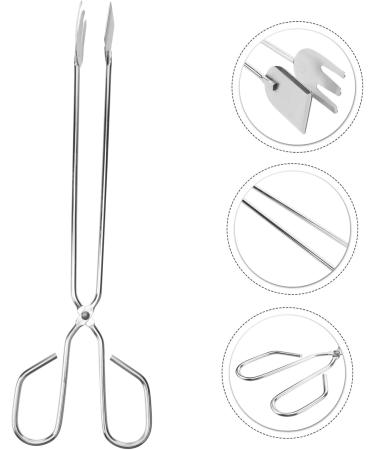 FRCOLOR 4pcs Stainless Steel Scissor Tongs - Multi-Purpose Garbage Clips & Grabber Tools for Outdoor & Fireplace Use - Buy Online on GoSupps.com