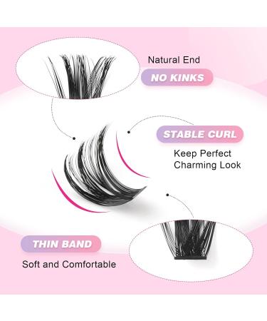 Shop Glowing Win Eyelash Extensions | DIY Individual 80D Cluster Lashes | Natural 8-16mm Cat Eye Fake Eyelashes - Buy Online on GoSupps.com