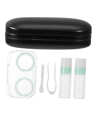 Lurrose 1 set of double-layer glasses case outdoor glasses contacts Colored lens contact lens container eye lenses container lentil container holder double glasses case multi-purpose glasses case as shown 16x7x5.5cm