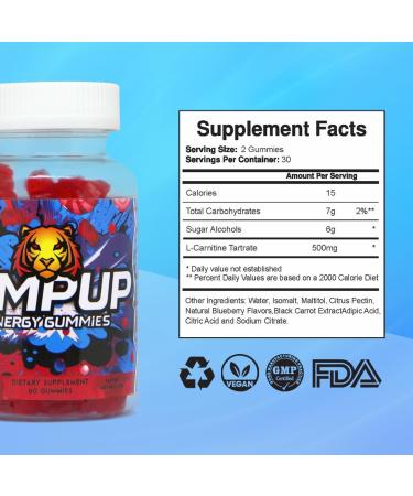 Buy Tasty Pre-Workout Gummies Boost Energy & Mental Focus | High in L-Carnitine for Faster Recovery International Shipping Available - Buy Online on GoSupps.com