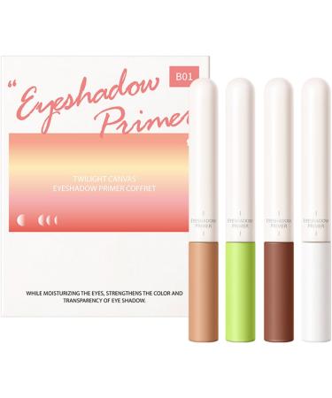 Eyeshadow Primer 4 Colors Eyeshadow Primer with Matte Cream Eyeshadow Primer Waterproof Long Lasting Eye Brightener Highlighter Blusher Eye Shadow Makeup for Women - Buy Online on GoSupps.com