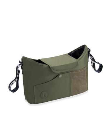 Hauck organizer for strollers and buggy - large baby stroller bag buggy bag diaper bag with beverage owner/cup holder easily accessible easy fastening (olive)