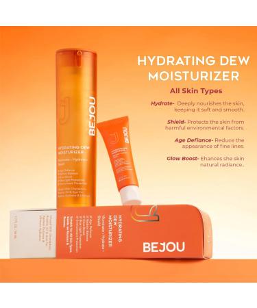 bejou Hydrating Dew Moisturizer with Chontaduro Natural Retinol Alternative Sensitive Skin Formula for Dark Spots Normal to Dry Skin Anti-Aging Face Cream Blue Light Protection 1.7 Fl Oz - Buy Online on GoSupps.com