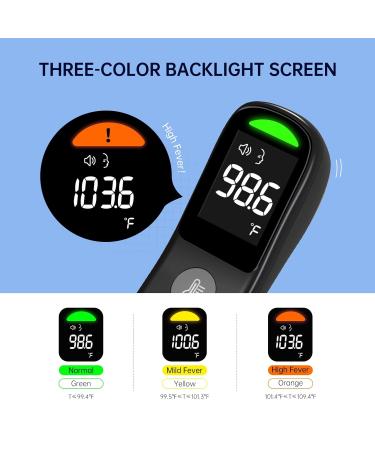 Buy No-Touch Forehead Thermometer - 1s Accurate Reading 3-Color Indicator & Fever Alarm - 2-in-1 Infrared Thermometer for Adults & Kids - Ships Internationally - Buy Online on GoSupps.com