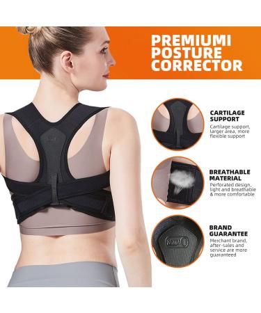 ZSZBACE Posture Corrector for Men and Women - Adjustable Upper Back Brace for Neck, Spine, and Shoulder Pain Relief - L/XL - Buy Online on GoSupps.com