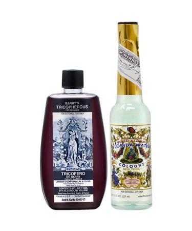 Lenman & Kemp Barry's Tricopherous (Black) 8oz + Florida Water Cologne 7.5oz