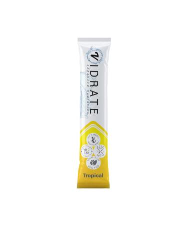 ViDrate Tropical Flavour Sugar Free Electrolyte Powder Vegan Friendly Hydration Sachets 8 x 5g Sachets Tropical 8 Count (Pack of 1)