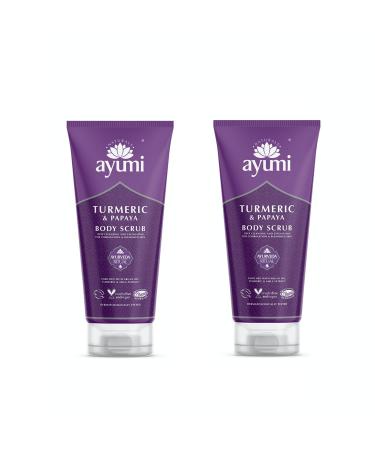 Ayumi Turmeric & Bergamot Body Scrub. Vegan Cruelty-Free Dermatologically Tested 2 x 200ml