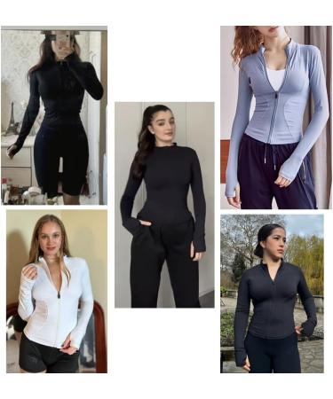 Rapbin Women's Running Jacket - Breathable Sports Gym Top with Thumb Hole - Light Ivory Gray Fitness Training - Buy Online on GoSupps.com