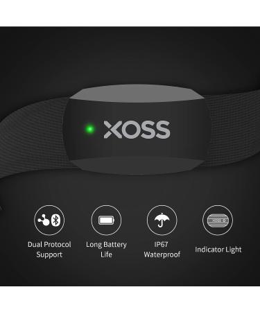 XOSS Heart Rate Monitor Chest Strap Bluetooth 4.0 Wireless Heart Rate with Chest Strap Health Accessories (Black Bluetooth&ant+) X2 - Buy Online on GoSupps.com