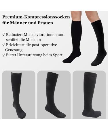 Buy Vegcoo 4 Couple Compression Stockings - Men's & Women's Thrombosis Socks for Sports Cycling | Black L/XL - Best International Shipping - Buy Online on GoSupps.com