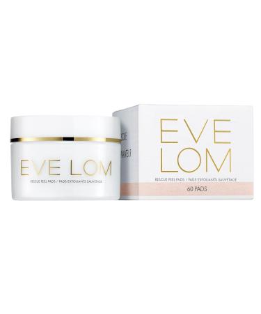 EVE LOM Rescue Peel Pads for Face - Daily Exfoliating Skincare with AHA PHA & BHA Acids - Resurfacing & Hydrating Skin Care for All Skin Types - 60 Biodegradable Pads - Buy Online on GoSupps.com