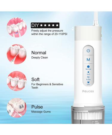 Portable Cordless Water Flosser with 4 Modes & 5 Jet Tips - Rechargeable & Waterproof Dental Oral Irrigator for Teeth Cleaning | Includes Travel Case - Buy Online on GoSupps.com