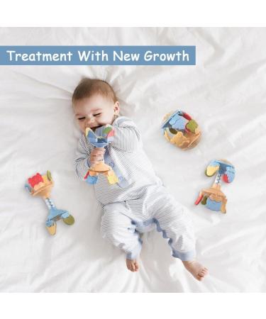 Inbeby Teething Toys for Baby | 8 Multi-Shape Texture Teethers | 2 in 1 Rattle & Silicone Teether | Soothes Sore Gums | Infant Boy Girl 0-12 Months - Buy Online on GoSupps.com
