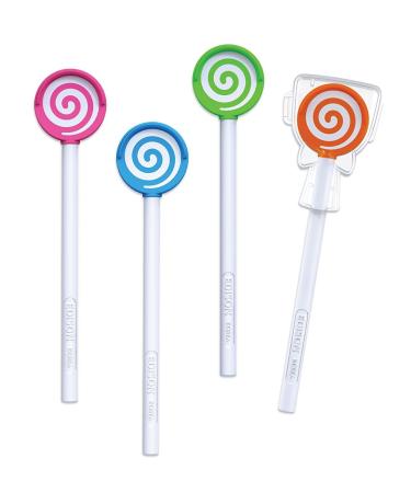 Edison Lollipop Tongue Cleaner Scraper for Kids  4pcs(Color-Random)
