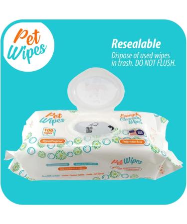Txakur Pet Wipes for Dogs and Cats - Hypoallergenic Natural Cleansing from Nose to Tail - Grooming and Cleaning - Made in USA (100 Count) - Buy Online on GoSupps.com