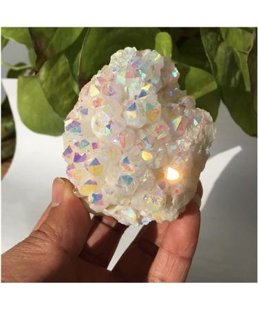 Natural Crystal Rough Home Decor White electroplated Quartz Crystal Cluster Specimen Stone Reiki Decoration Soothing Crystal Household (Size : 160-180g) - Buy Online on GoSupps.com