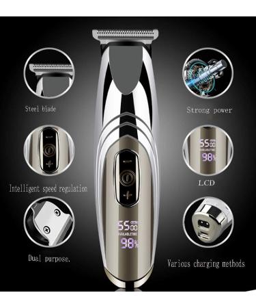 Easy Hair Clipper - Electric Hair Trimmer with LCD Display Low Noise & Pet Supplies - Silver - Buy Online on GoSupps.com